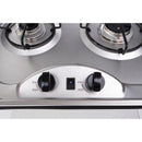 Gaskochfeld 2-flammig Gaskocher Einbau Kochfeld Herdplatten mit Abdeckung 47x37cm