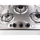 Gaskochfeld 3-flammig Gaskocher Einau Kochfeld Herdplatten mit Glasabdeckung