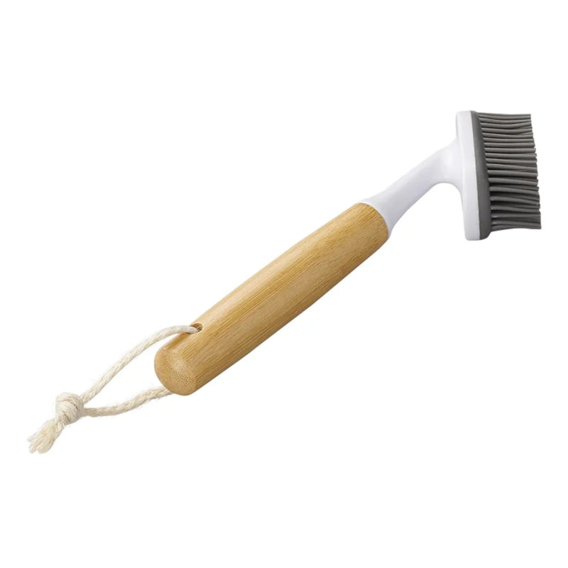 Dishwashing Brush Silicone and Bamboo Dish Brush Kitchen Brush Washing Brush