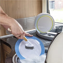 Spazzola per piatti in silicone e bambù Spazzola per piatti da cucina Spazzola per lavare i piatti