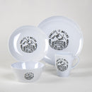 Camp4 Geschirr-Set Van Life Melamin, 16-teilig für Outdoor Camping Freizeit