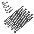 8er Set Gummi Spannring - Gummistroppe fünfstufig 355x25mm - Stroppe