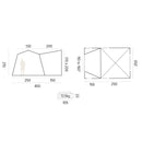 Heckzelt Sapporo Buszelt 2 Räume Vorzelt für Kastenwagen Bus Van mit Heckklappe