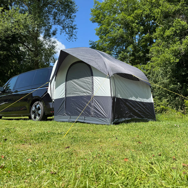 freizeitschmiede® Heckzelt XT – Universal Buszelt in Anthrazit Grau