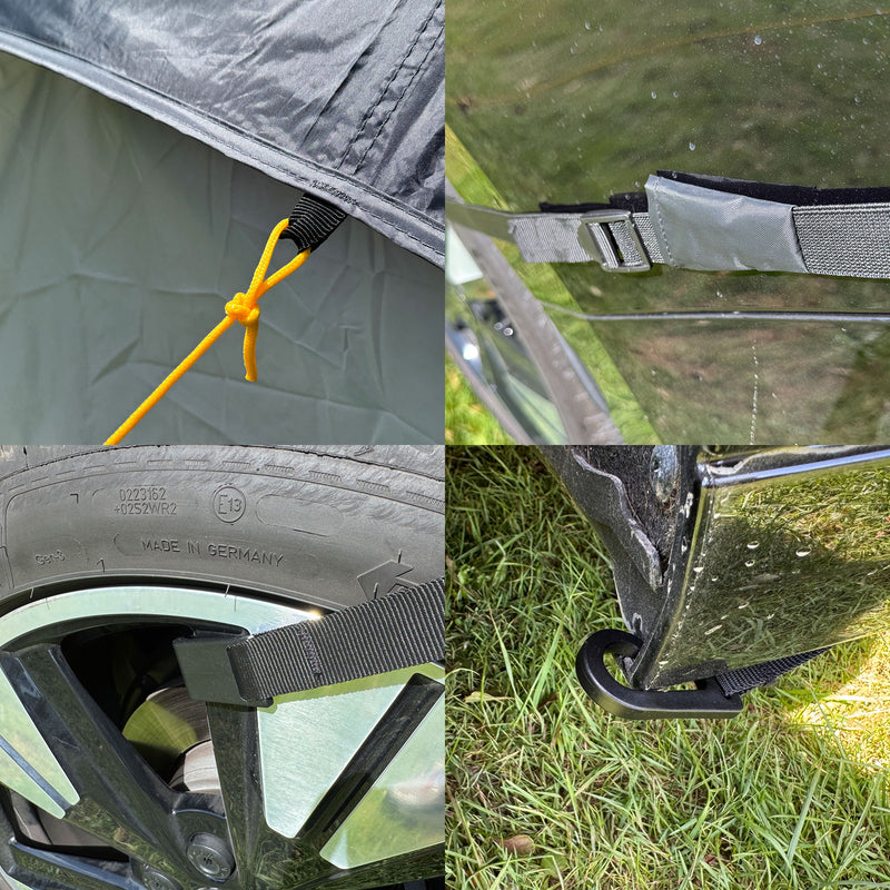 freizeitschmiede® Heckzelt XT – Universal Buszelt in Anthrazit Grau