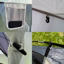 freizeitschmiede® Heckzelt XT – Universal Buszelt in Anthrazit Grau