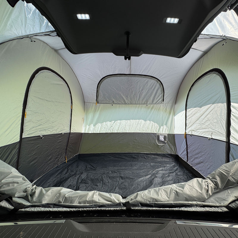 freizeitschmiede® Heckzelt XT – Universal Buszelt in Anthrazit Grau