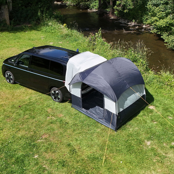 freizeitschmiede® Heckzelt XT – Universal Buszelt in Anthrazit Grau