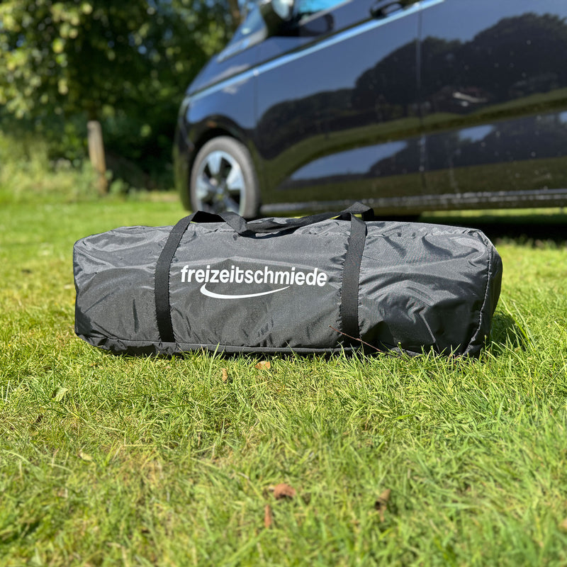 freizeitschmiede® Heckzelt XT – Universal Buszelt in Anthrazit Grau
