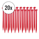 Zeltheringe 20er Set, rot, 30 cm, Kunststoff