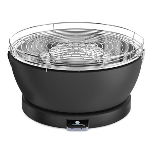 Holzkohle Grill Tischgrill "Vesuvio" Ø 33 cm, Anthrazit, für Camping u. Garten