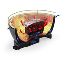 Holzkohle Grill Tischgrill "Vesuvio" Ø 33 cm, Anthrazit, für Camping u. Garten