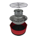 Holzkohle Grill Tischgrill "Vesuvio" Ø 33 cm, Anthrazit, für Camping u. Garten