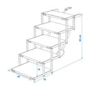 Faltbare Hundetreppe Aluminium Einstiegshilfe klappbar mit 5 Stufen bis 30 Kg
