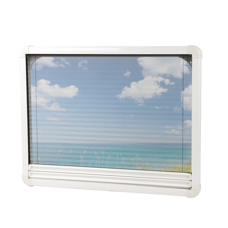 Ausstellfenster Echtglas 90x45cm Seitenfenster Insektenschutz Rollo Dichtmasse