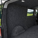 Detailansicht des anthraziten Filz