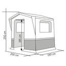 Küchenzelt ALICANTE 200x190cm Geräte-/Umkleidezelt Lagerzelt Vorzelt Camping