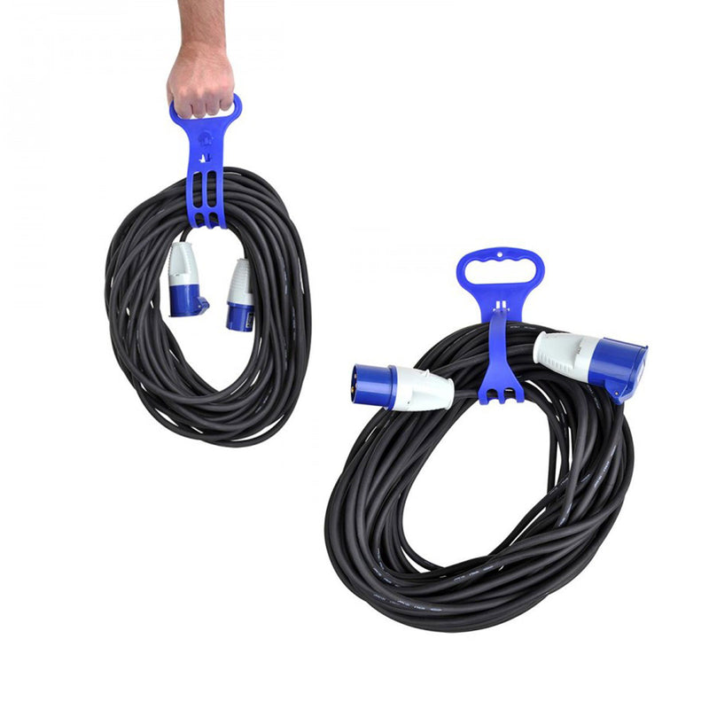 CEE Kabelaufbewahrung blau mit Handgriff ideal für Camping