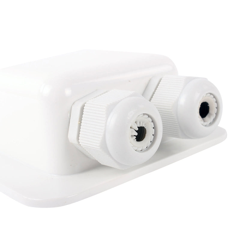 Dachdurchführung Solar zweifach weiß für Wohnwagen und Wohnmobil inkl Sikaflex