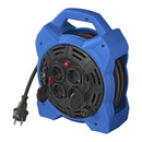 Kabeltrommel 15m Schuko 4-fach 3x1,5mm² Verlängerungskabel mit LED-Beleuchtung