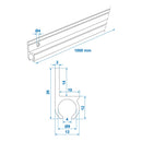 Kederschiene Aluminium Kederleiste Zeltschiene 180° 100 x 2,6 cm Kederprofil – APT