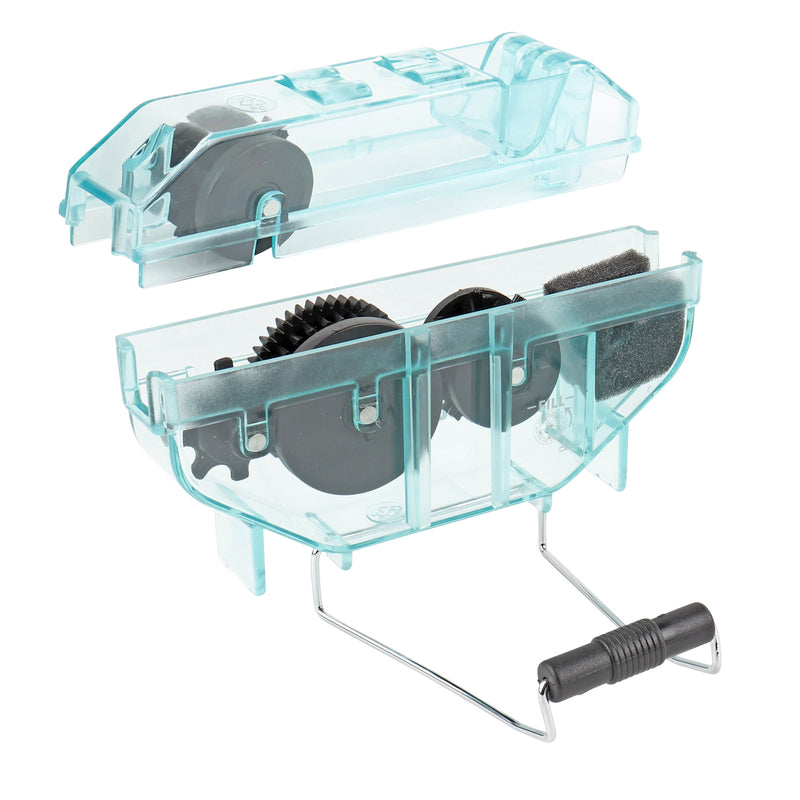 CONTEC Kettenreinigungsgerät, tropffestes Gehäuse, blau - transparent