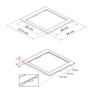 Fiamma Vent 28x28cm Dachfenster Chrystal inkl. Adapterrahmen passend für Ducato und Baugleiche – Fiamma