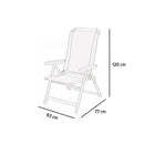 4x Via Mondo Campingstuhl "Alto Azul" 7 fach verstellbar breite Armlehen kompaktes Packmaß – ViaMondo
