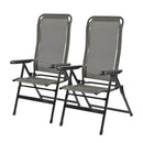 2x Via Mondo Campingstuhl "Alto Cinzo" 7 fach verstellbar breite Armlehen kompaktes Packmaß