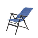 2x Via Mondo Campingstuhl "Piccolo Azul" 7 fach verstellbar breite Armlehen kompaktes Packmaß