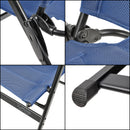 4x Via Mondo Campingstuhl "Piccolo Azul" 7 fach verstellbar breite Armlehen kompaktes Packmaß