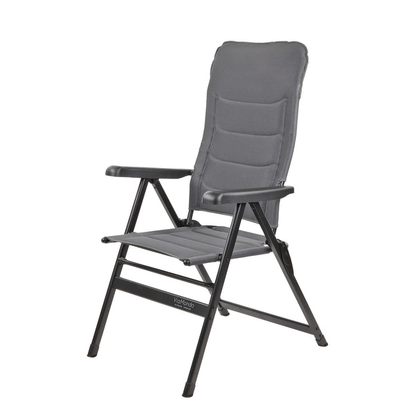 Via Mondo Campingstuhl "Piccolo Cinzo" 7 fach verstellbar breite Armlehen kompaktes Packmaß