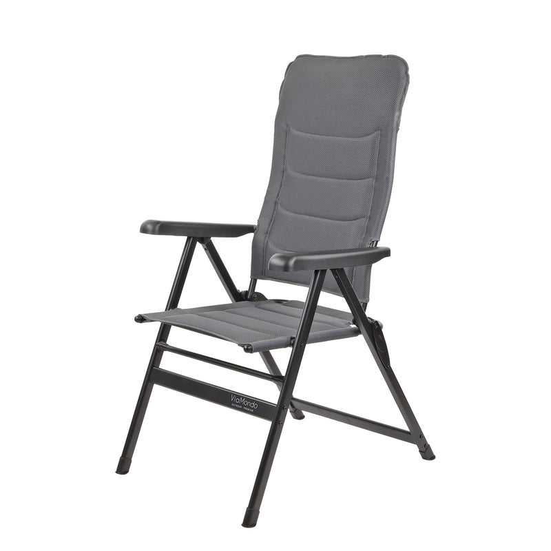 Via Mondo Campingstuhl "Piccolo Cinzo" 7 fach verstellbar breite Armlehen kompaktes Packmaß