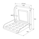 Klapptritt für Anhänger – Verzinkter Stahl, 195 x 170 mm, bis 150 kg belastbar