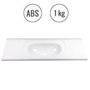 Einbauwaschbecken 900x310x310 mm, Kunststoff, weiß + Wasserhahn + Ablauf – Reimo