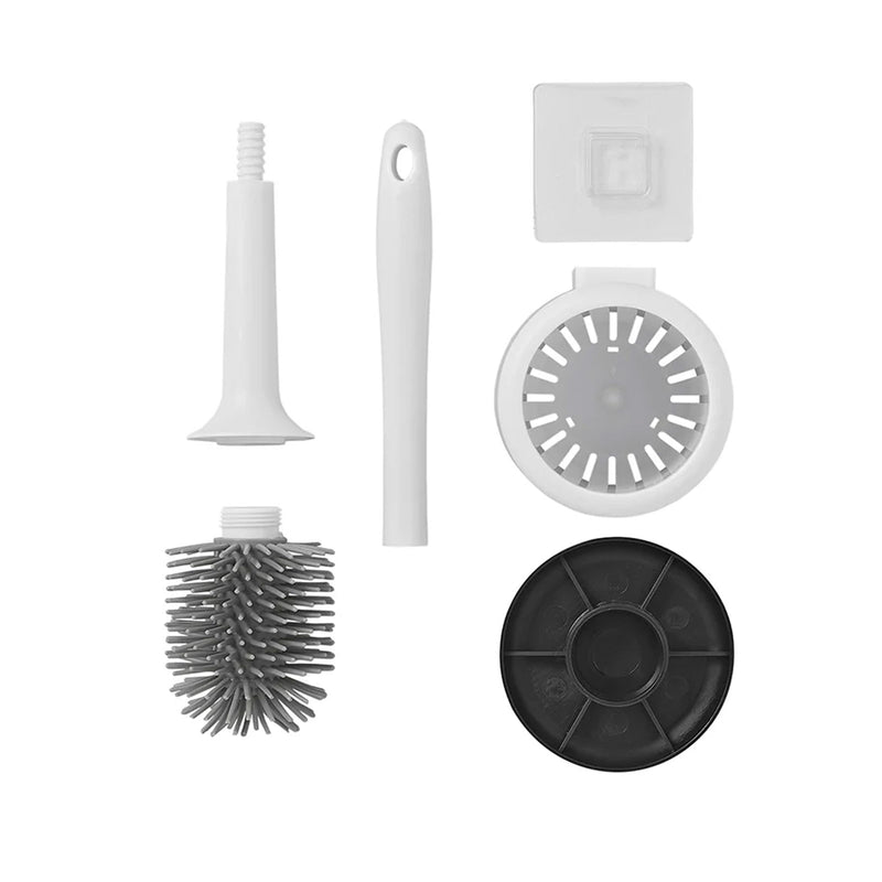 Toilettenbürste + Halter, Befestigung Silikon Klobürste für Wohnwagen, Wohnmobil