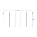 Koch-Windschutz für Gaskocher Camping Aluminium Windschutz faltbar 49 x 26 cm
