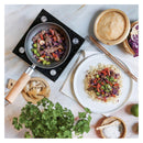 DeWok Kochset für 2 Personen - Kochgestell Pfanne Brenngel - Campingkocher Set