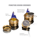 DeWok Kochset für 2 Personen - Kochgestell Pfanne Brenngel - Campingkocher Set