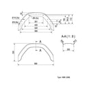 2er Set Kotflügel Kunststoff 13 Zoll Kunststoff-Schutzblech Anhänger Kotflügel