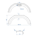 2xAPT Kotflügel Kunststoff 10 Zoll Kunststoff Schutzblech für Anhänger universal
