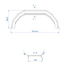 APT Kotflügel Kunststoff 8 Zoll - Kunststoff Schutzblech für Anhänger universal