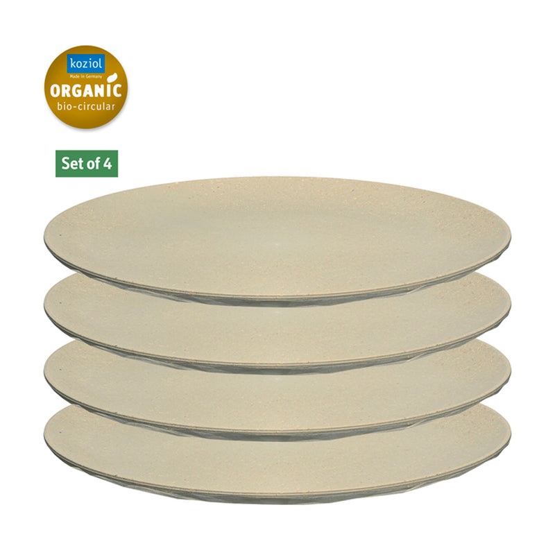 4x Koziol flache Teller 26cm Outdoor Campinggeschirr 100% organic, Wüstensand