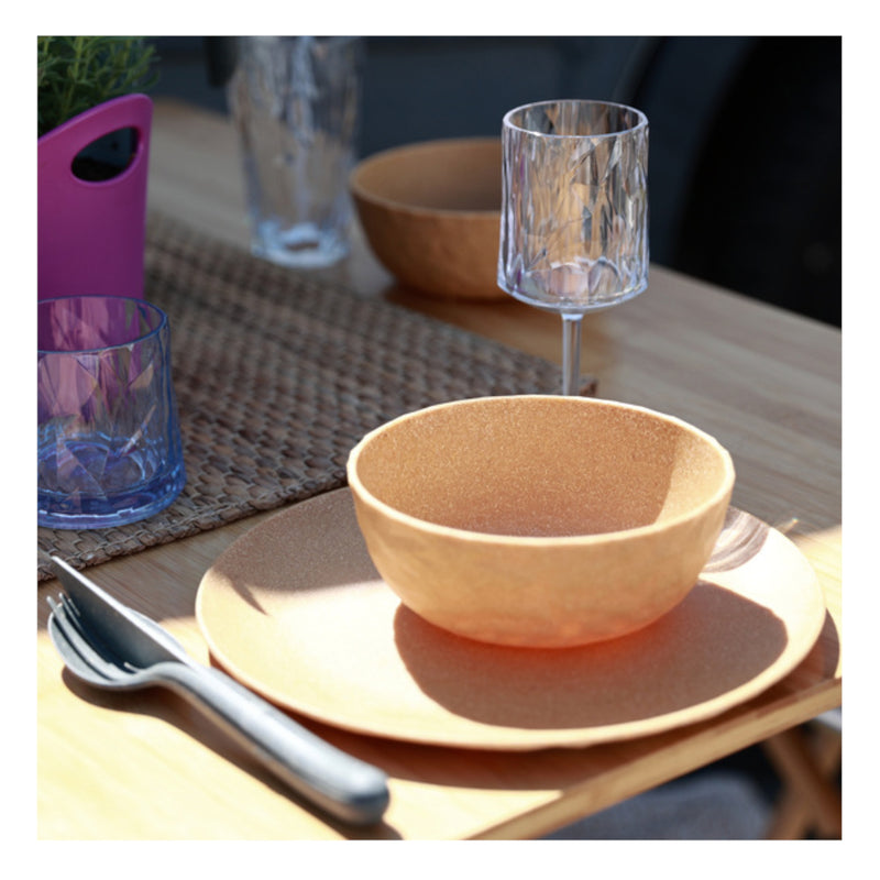 4x Koziol Schale 700ml Outdoor - 4er Set Campinggeschirr 100% organic, Holz