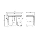 Kühl- und Gefrierbox 40L tragbar 12/24V, mini Kompressor Kühl-/Gefrierschrank