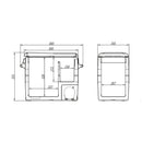 Kühl- und Gefrierbox 50L tragbar 12/24V, mini Kompressor Kühl-/Gefrierschrank