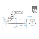 Anhängerkupplung Zugmaul rund 750 Kg Zugkraft 50 mm Ø