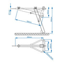 Ausdrehstütze 4er Set mit einer Traglast von 600 Kg in Stahl verzinkt