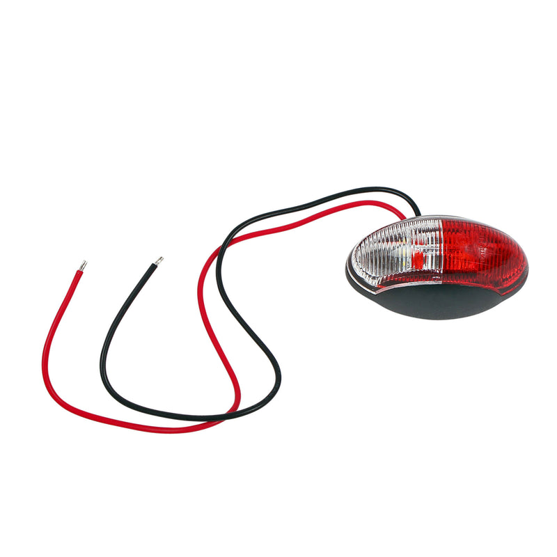 2er Set Umrissleuchte LED rot/weiß 60x34 mm, 12-30 V