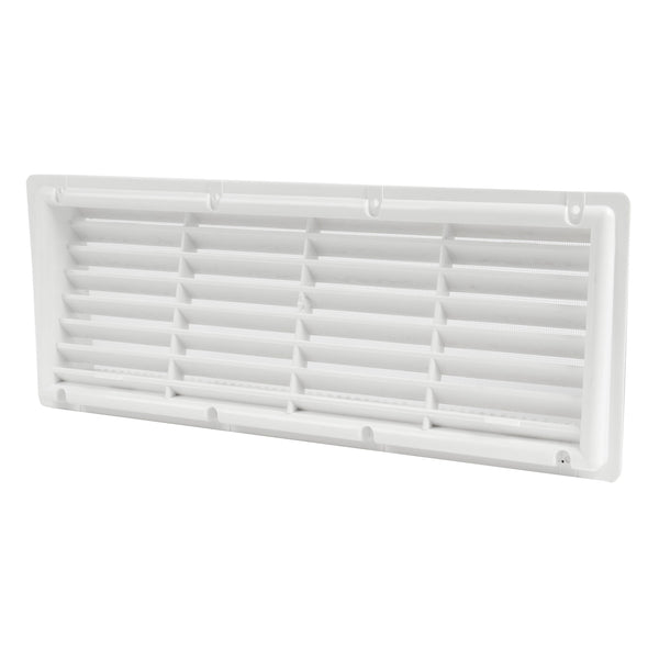 Lüftungsgitter für Camping Kühlschrank | 37.5x15cm | Fliegengaze | abgeschrägt